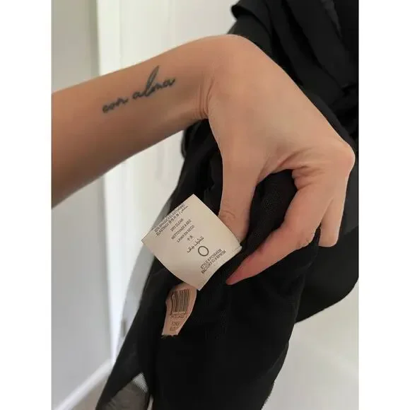 BCBGMaxazria Black Satin Y2K Whimsygoth Halter Cocktail Dress - Picture 6 of 7